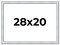 20x28 Classic Picture Frame with UV-Resistant Acrylic & Acid Free Backing, Available in 4 Finishes - Black, Brown, Gold, and Silver